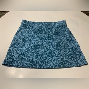 RipSkirt Hawaii Floral Wrap Skirt Blue/Aqua, Adjustable Waist Pockets Size S